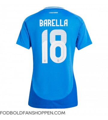 Italien Nicolo Barella #18 Hjemmebanetrøje Dame EM 2024 Kortærmet